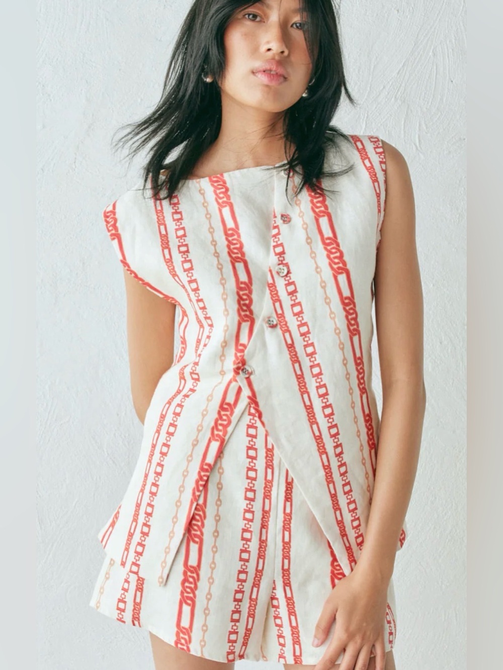 VRG GRL Aria Linen Vest NWT